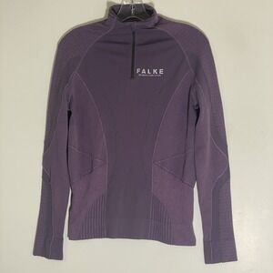 Falke Ergonomic Sport System Jacket Womens Large Purple Quarter Zip Performance‎